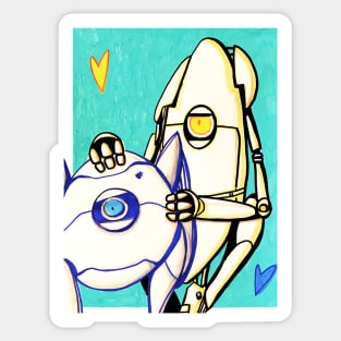 Robots Love Sticker